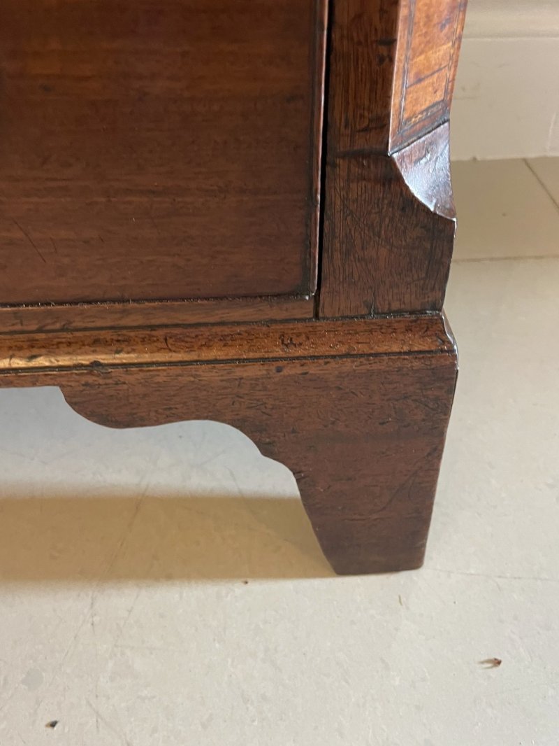 Small Antique George III Quality Mahogany Chest of Four Drawers - Image 14